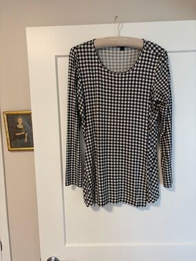J Jill wearever collection check long sleeve tunic